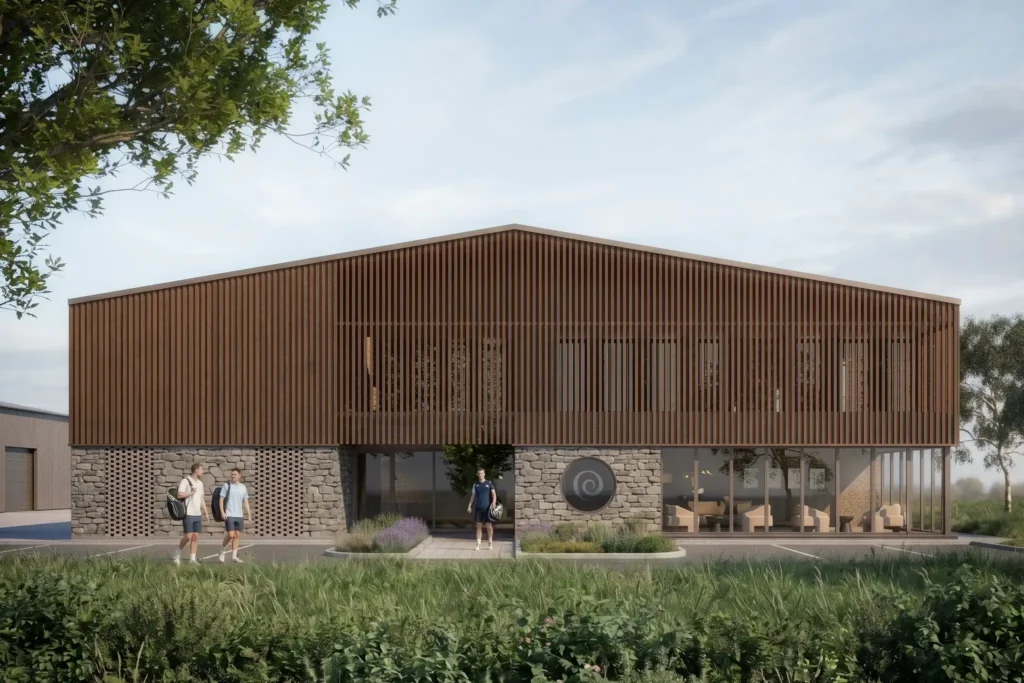 Chalk and Padel wellness club CGI render