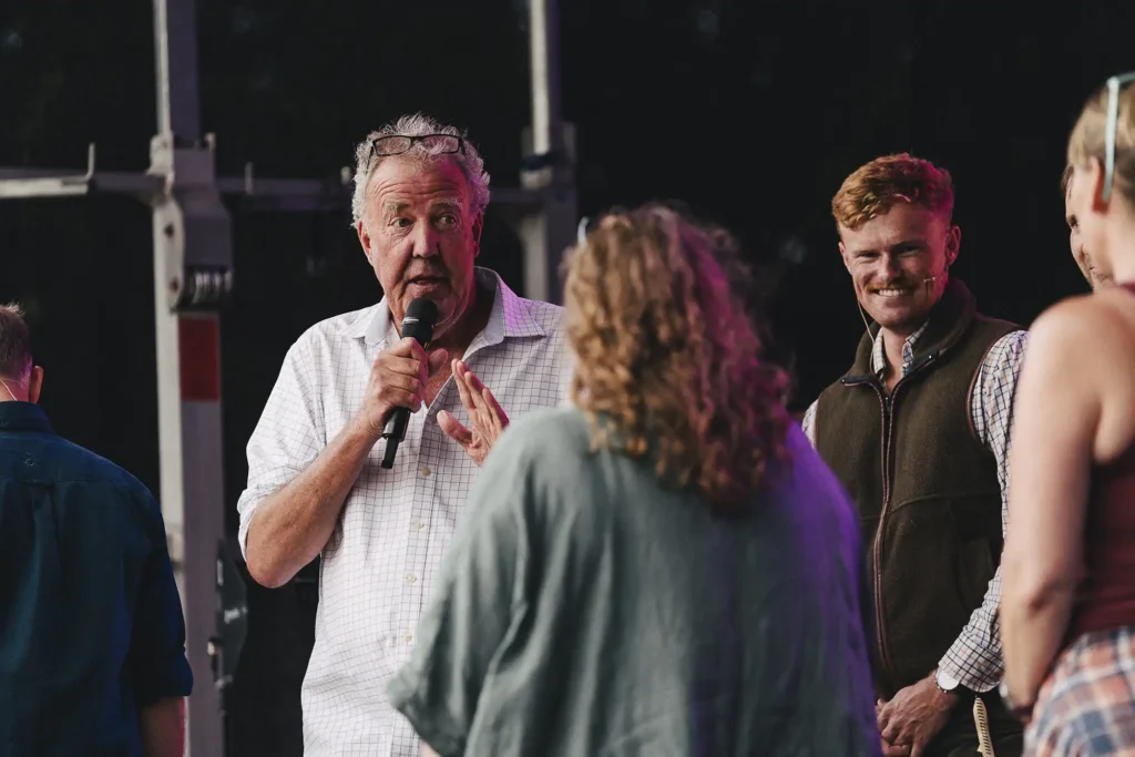 Ben Chick at Britain's Got Talent rehearsal. Standing behind Jeremy Clarkson